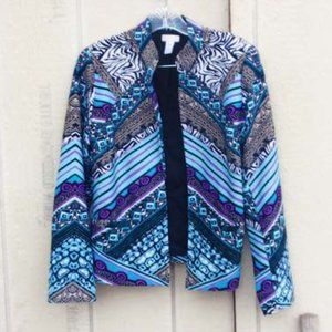 Chicos Chevron Pattern Jacket size 4
